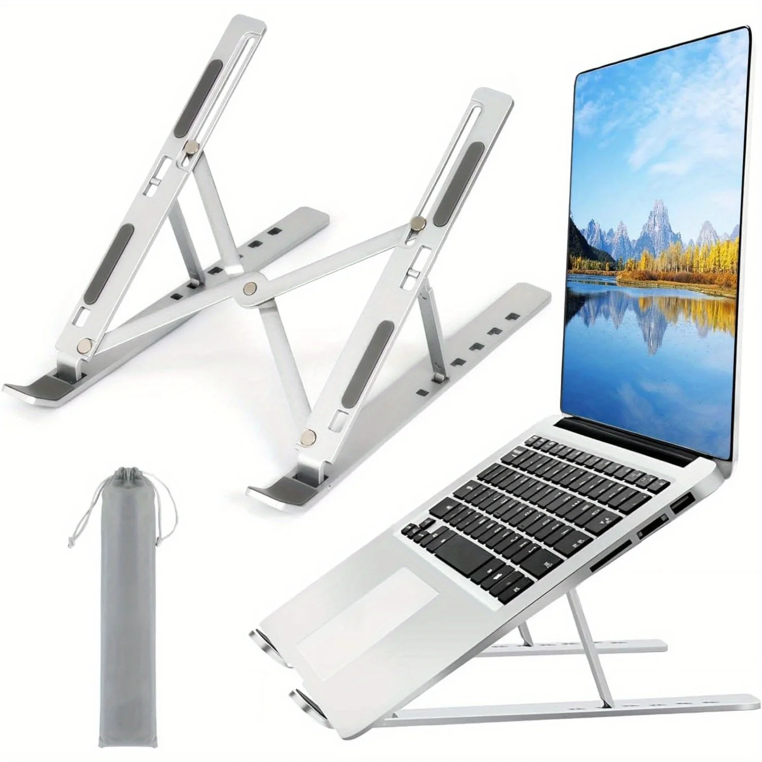 Laptop Cooling Pad - Soporte de aluminio ajustable para computadora