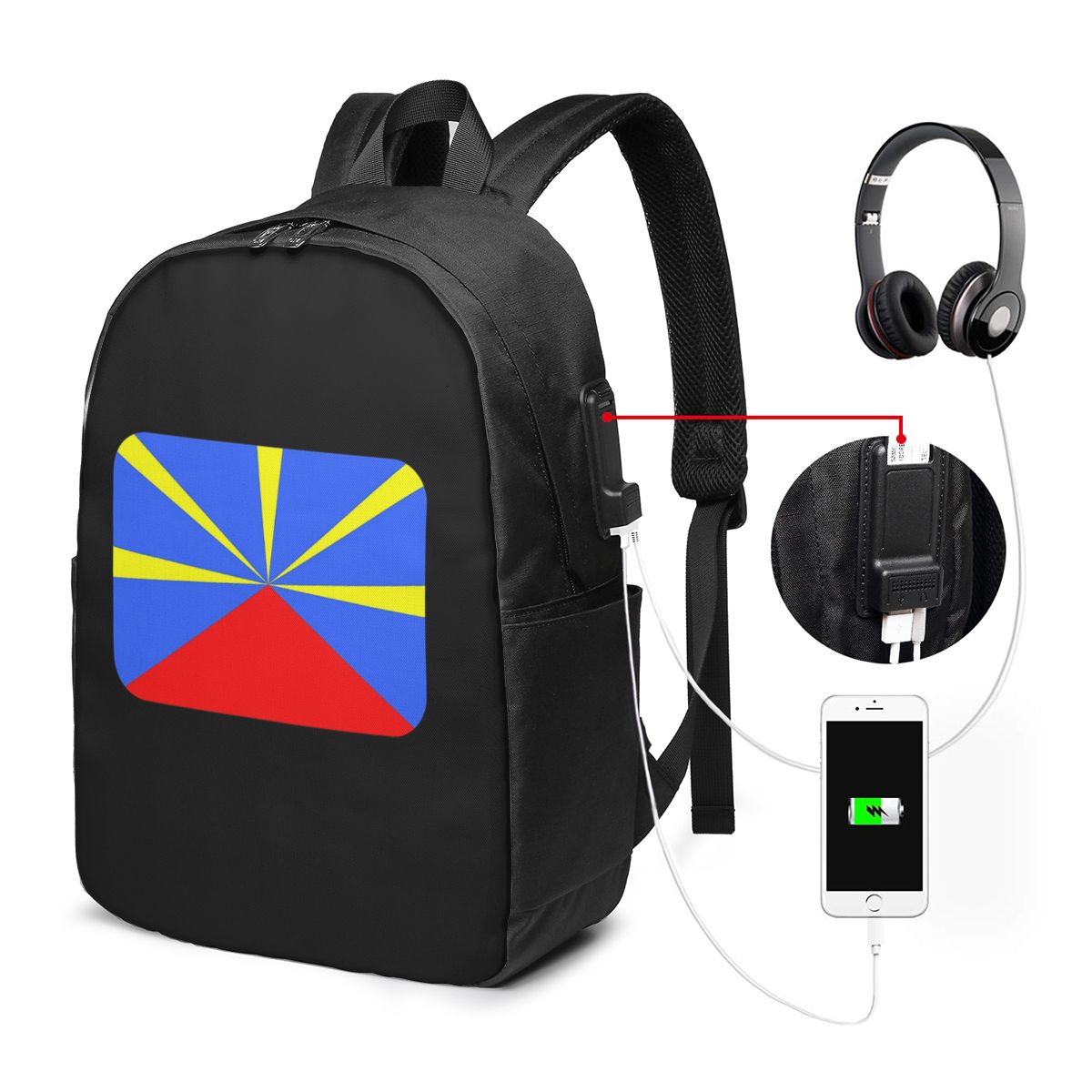 Laptop Bag - Mochila con bandera de la isla
