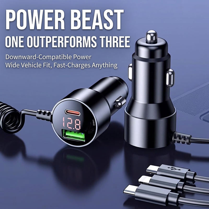 Laptop Charger - Cargador de coche 3 en 1